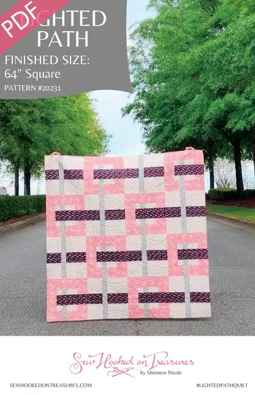 Limited Edition Lighted Path Downloadable PDF Quilt Pattern | Sew Hooked on Treasures