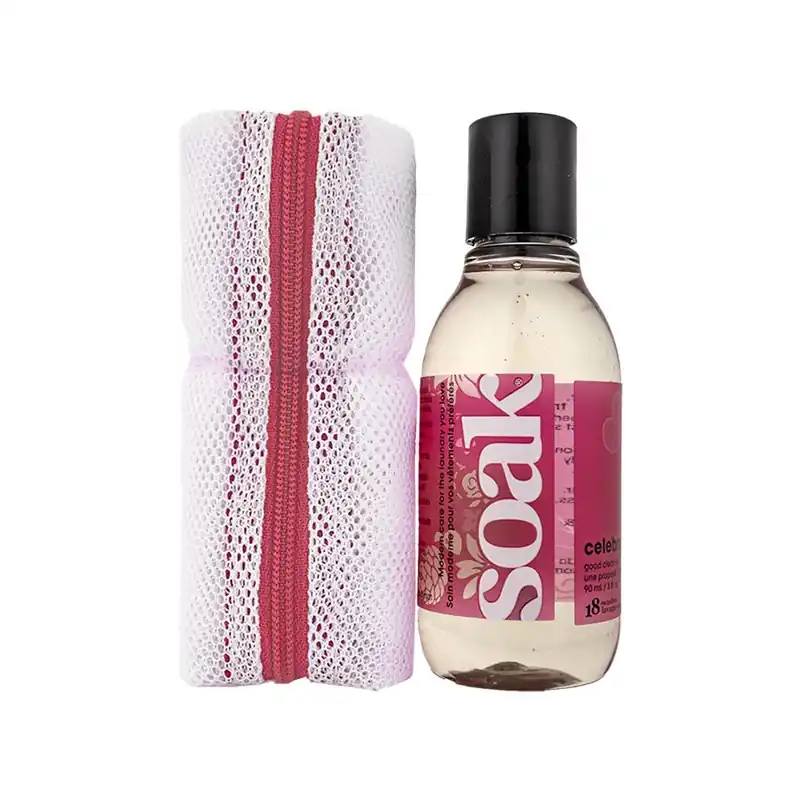 Best Price Celebration Soak 3oz Gentle Laundry Soap & Eco Wash Bag Set | Soak Wash #SB-WB01-4G
