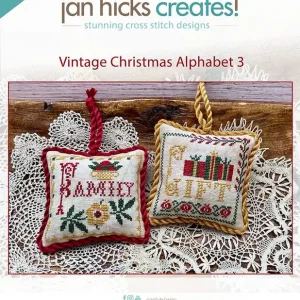 Original Vintage Christmas Alphabet 3 Downloadable PDF Cross Stitch Pattern | Jan Hicks Creates!