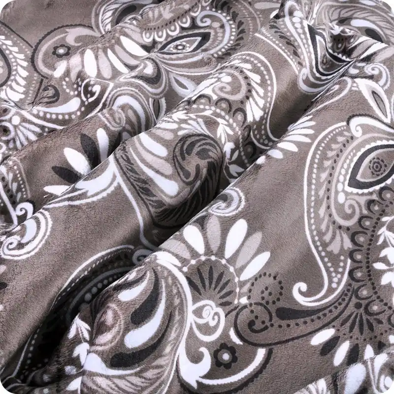 Warranty Included Cuddle Taupe Paisley Yardage | SKU# PAISLEY-TAUPE