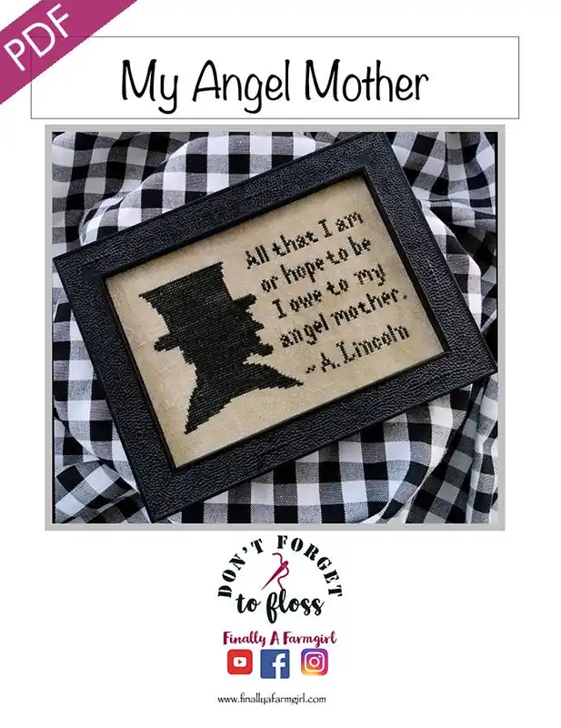 Super Sale My Angel Mother Downloadable PDF Cross Stitch Pattern | Finally A Farmgirl