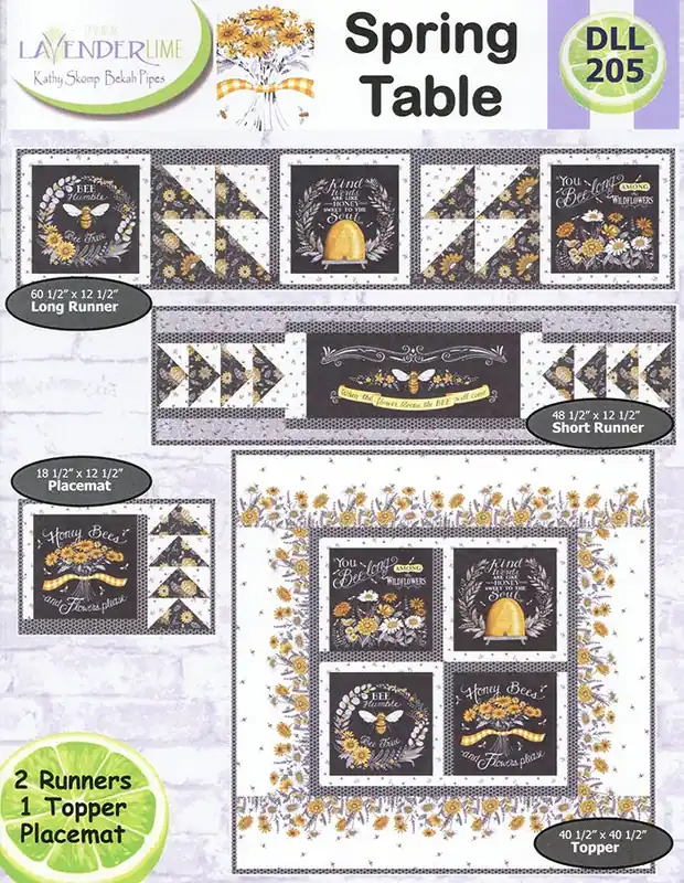 Spring Table Quilt Booklet | Designs by Lavender Lime #DLL-205 Flash Sale