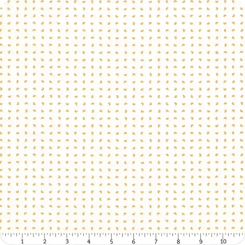 Worldwide Shipping Felicity Basics Ivory and Orange Beans Yardage | SKU# 600034