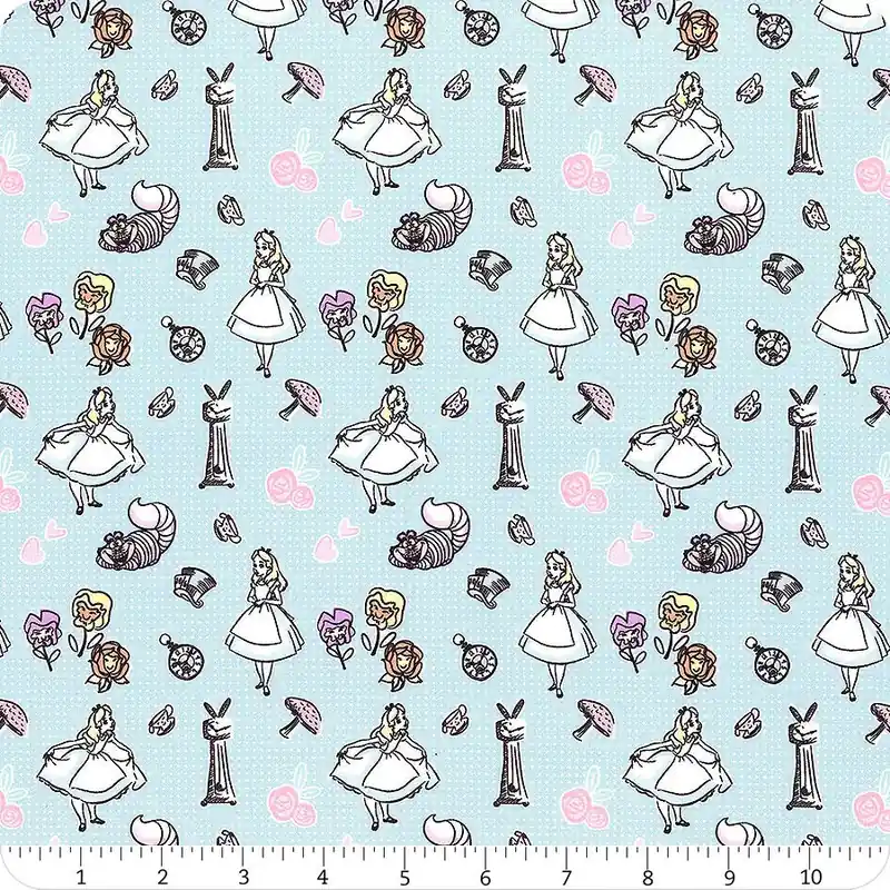 Budget Alice in Wonderland III Blue Cozy Wonderland Yardage | SKU# 85020404-02