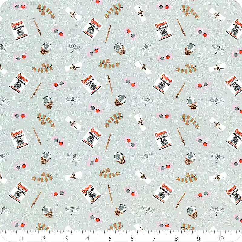 Harry Potter Arts & Crafts Grey Ravenclaw Icons Yardage | SKU# 23800838-2 Time-Limited