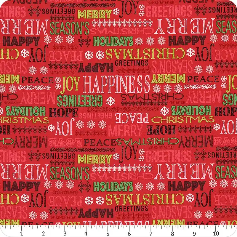 Wholesale Holiday Greetings Berry Cheerful Greetings Yardage | SKU# 53605-4