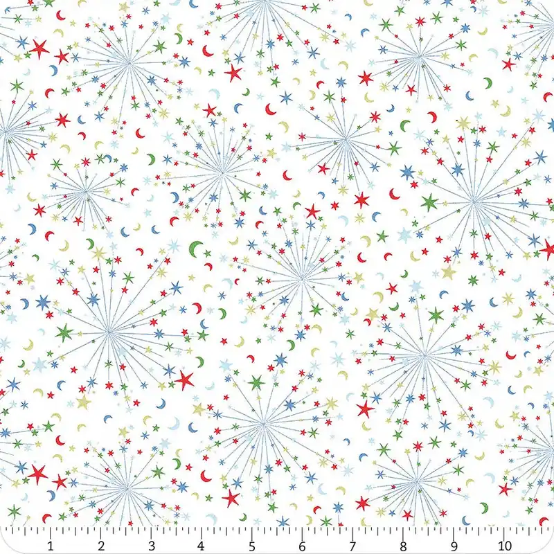 Deck The Halls Cream Helen's Stars Yardage | SKU# 01666887B Free Shipping