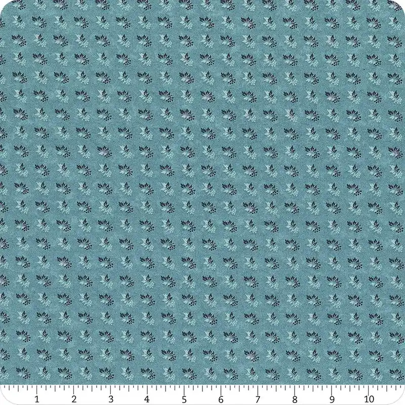 Genevieve Blue Leaf Shirting Yardage | SKU# R100631-BLUE Seasonal Sale
