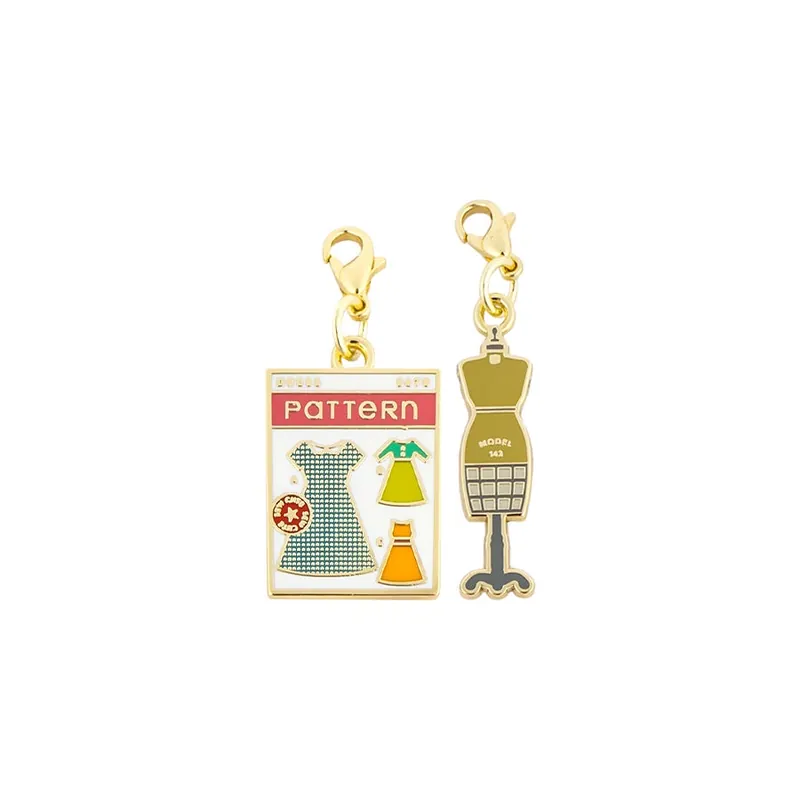 Price Cut Set of Two Pattern & Mannequin Sew Cute Mini Zipper Charms | Cathe Holden for Moda #CH118