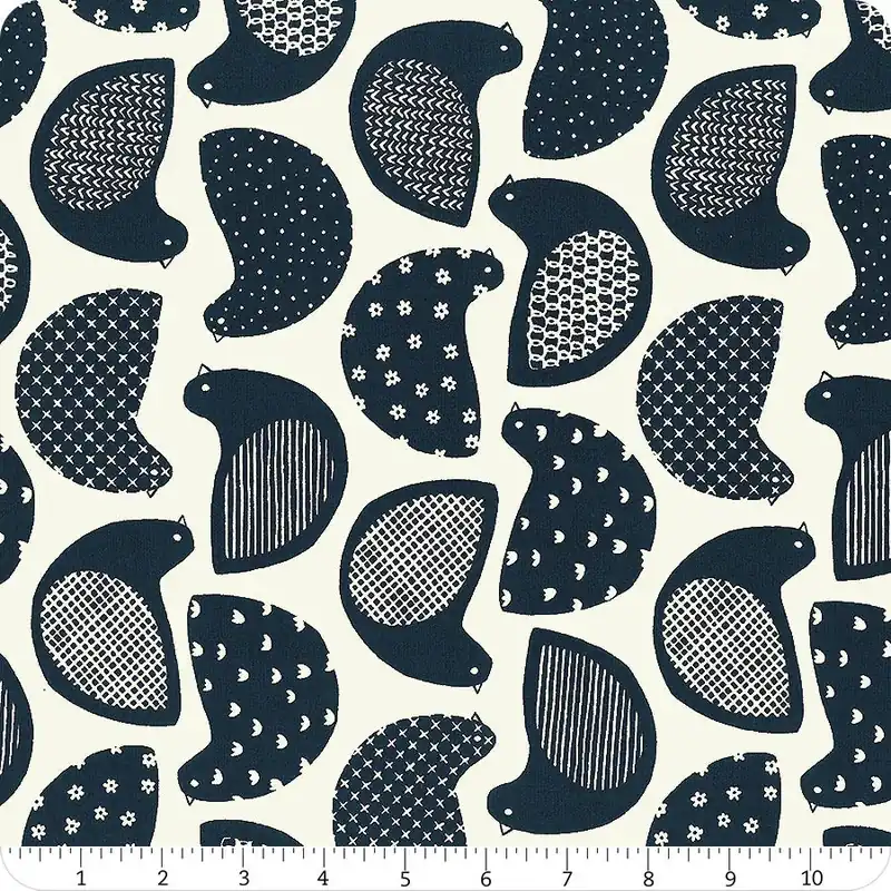 Winterglow Navy Snow Birds Yardage | SKU# RS5113-13 Wholesale