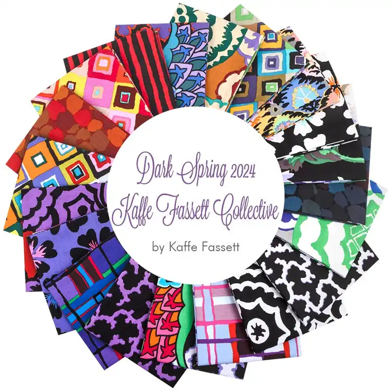Dark Spring 2024 Kaffe Fassett Collective Fat Quarter Bundle | Kaffe Fassett for FreeSpirit Fabrics Free Shipping