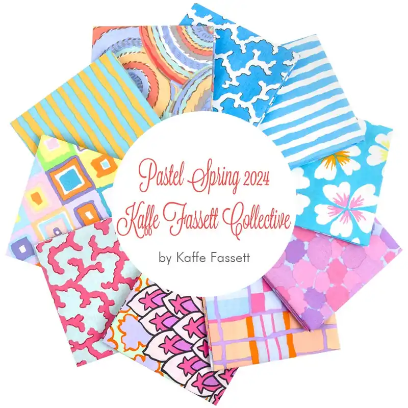 Pastel Spring 2024 Kaffe Fassett Collective Fat Quarter Bundle | Kaffe Fassett for FreeSpirit Fabrics Today Only