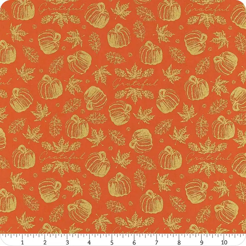 Save Now Shades of Autumn Orange Icons Yardage | SKU# SC13475-ORANGE