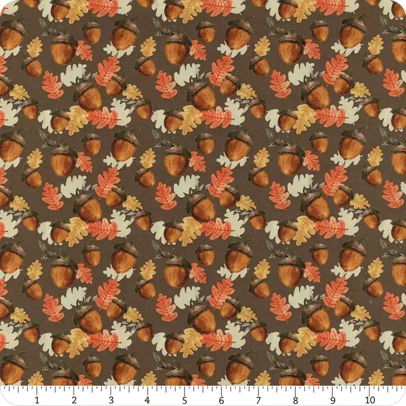 Shades of Autumn Brown Acorns Yardage | SKU# C13473-BROWN Budget