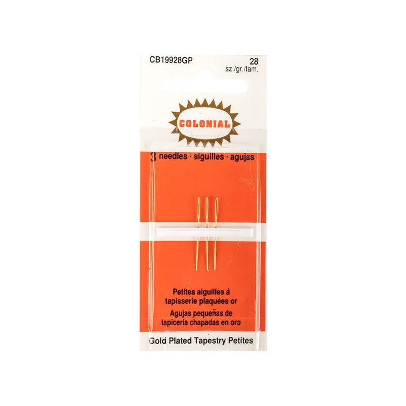 While Supplies Last Colonial Size 28 Gold Plated Tapestry Needles | Colonial #CB19928GP