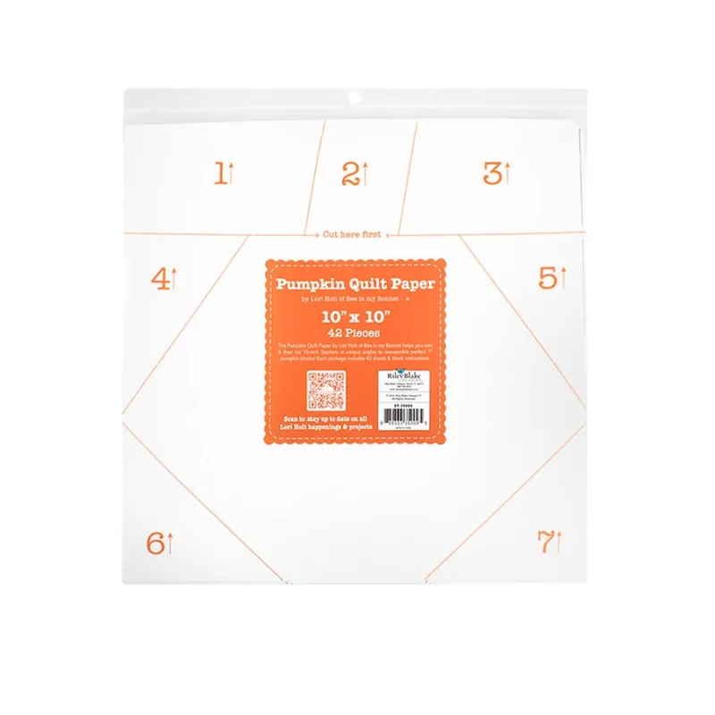 Lori Holt 10" Pumpkin Quilt Paper | Lori Holt #ST-35009 Price Drop