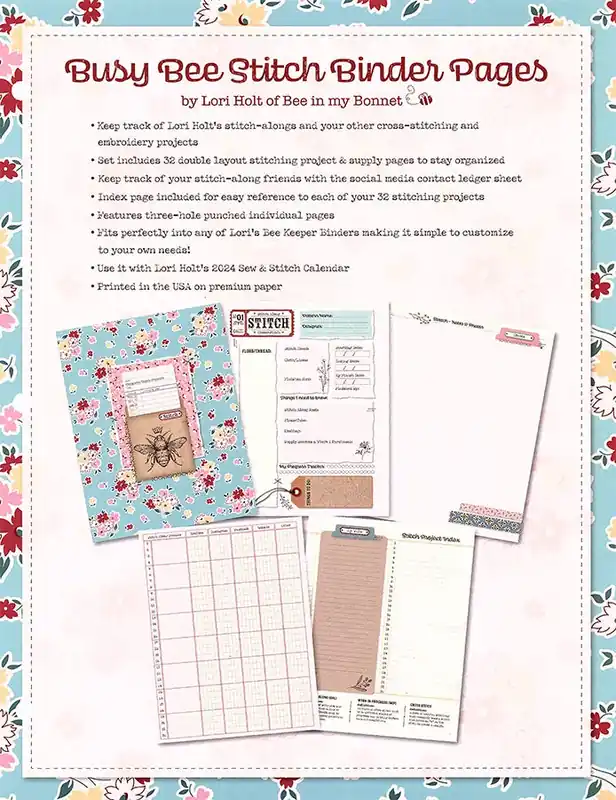Best Choice Busy Bee Stitch Binder Pages | Lori Holt of Bee in my Bonnet #ST-35023