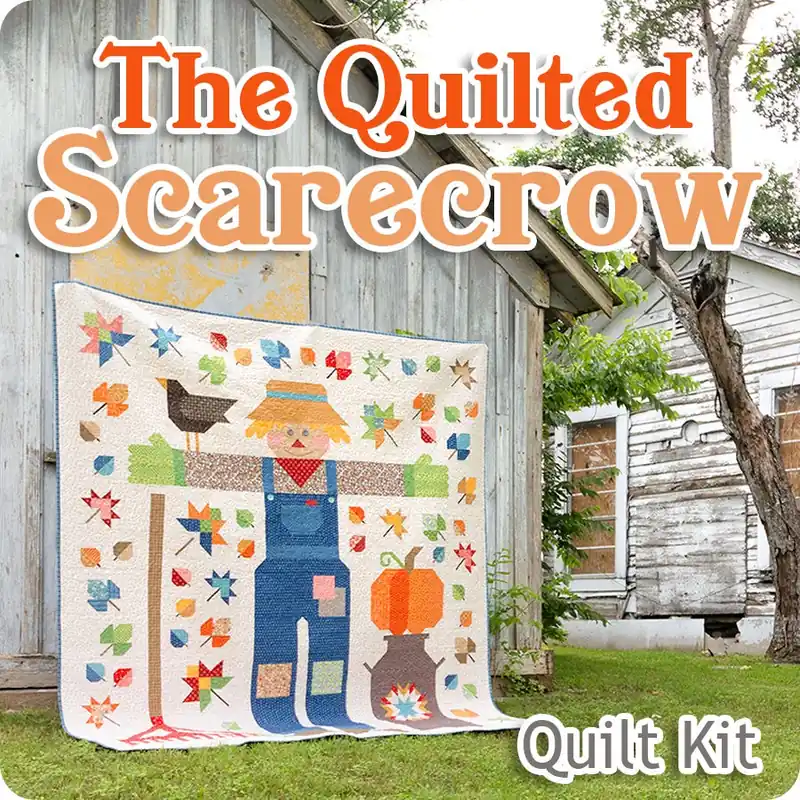 The Quilted Scarecrow Quilt Kit | Featuring Autumn by Lori Holt Fresh Stock