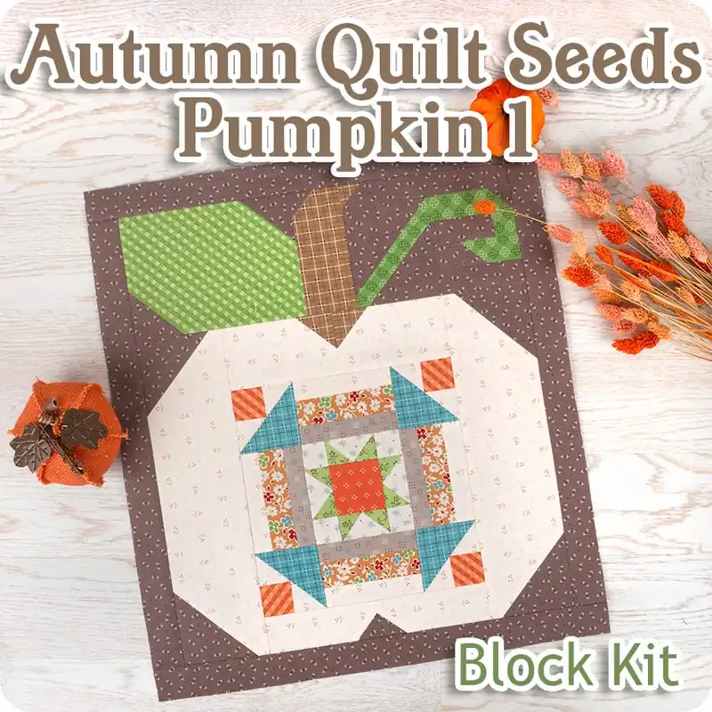 Autumn Quilt Seeds Pumpkin 1 Block Kit | Featuring Autumn by Lori Holt Weekend Sale