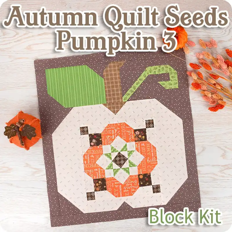 High Quality Autumn Quilt Seeds Pumpkin 3 Block Kit | Featuring Autumn by Lori Holt