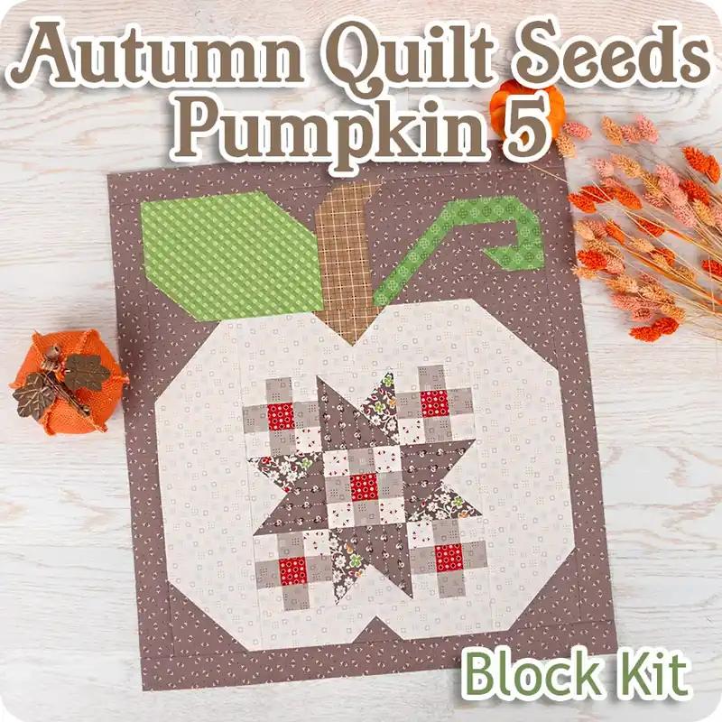 Autumn Quilt Seeds Pumpkin 5 Block Kit | Featuring Autumn by Lori Holt Exclusive Offer