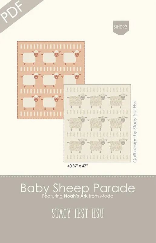Price Cut Baby Sheep Parade Downloadable PDF Quilt Pattern | Stacy Iest Hsu