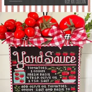 Yard Sauce Downloadable PDF Cross Stitch Pattern | Stitching with the Housewives Recipe Box Collection Trending