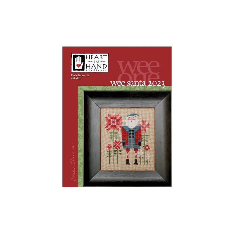Worldwide Shipping Wee Santa 2023 Wee One Cross Stitch Pattern | Heart in Hand