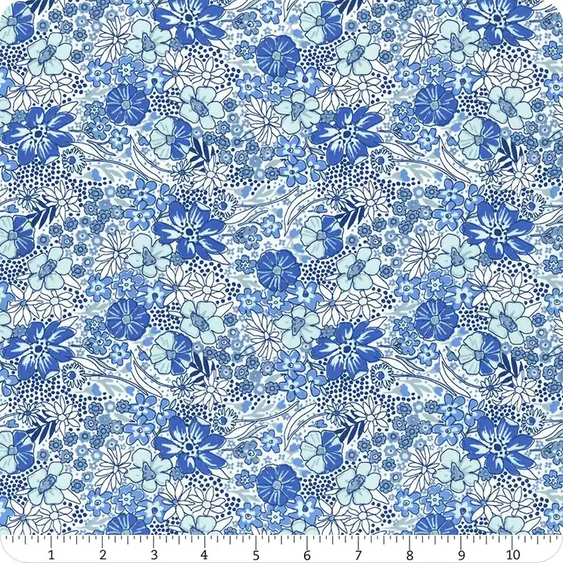 Professional Grade True Blue Wild Garden Breeze Yardage | SKU# TBL-89502