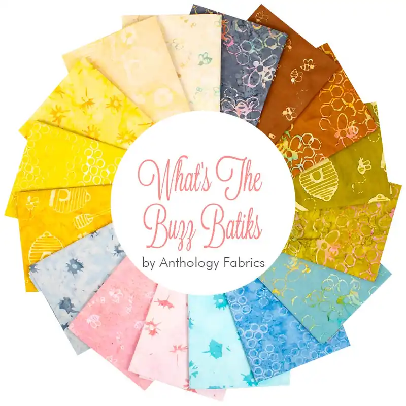 What's The Buzz Batiks Fat Quarter Bundle | Anthology Fabrics Markdown