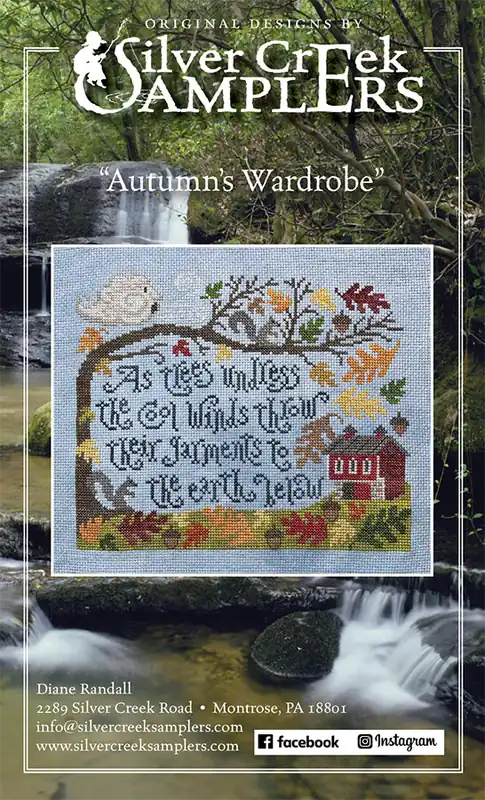 Money Back Guarantee Autumn's Wardrobe Cross Stitch Pattern | Silver Creek Samplers