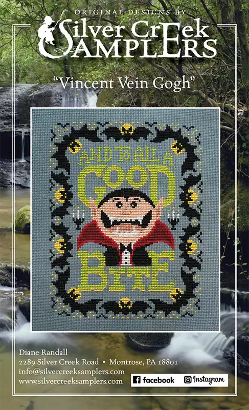 Seasonal Sale Vincent Vein Gogh Cross Stitch Pattern | Silver Creek Samplers