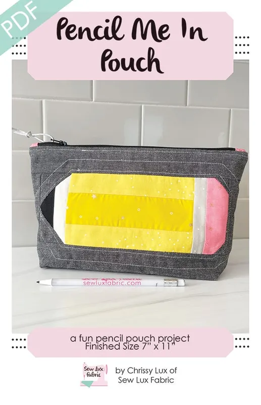 Pencil Me In Pouch Downloadable PDF Sewing Pattern | Sew Lux Fabric Hassle-Free Returns