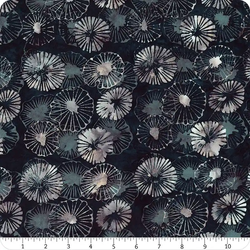 Trusted Brand Natural Beauty Batiks Midnight Swirly Hearts Yardage | SKU# U2493-128