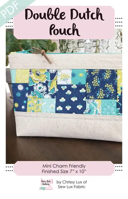 Final Sale Double Dutch Pouch Downloadable PDF Sewing Pattern | Sew Lux Fabric