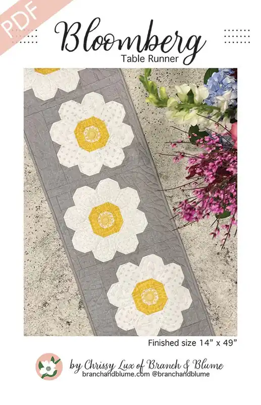 Bloomberg Table Runner Downloadable PDF Pattern | Branch & Blume Trending