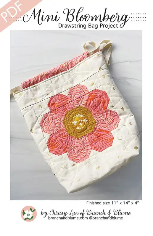 Clearance Mini Bloomberg Drawstring Bag Downloadable PDF Sewing Pattern | Branch & Blume