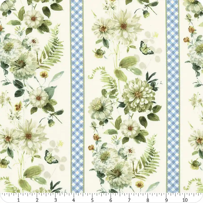 Green Fields Multi Repeating Stripe Yardage | SKU# 17800-174 Latest