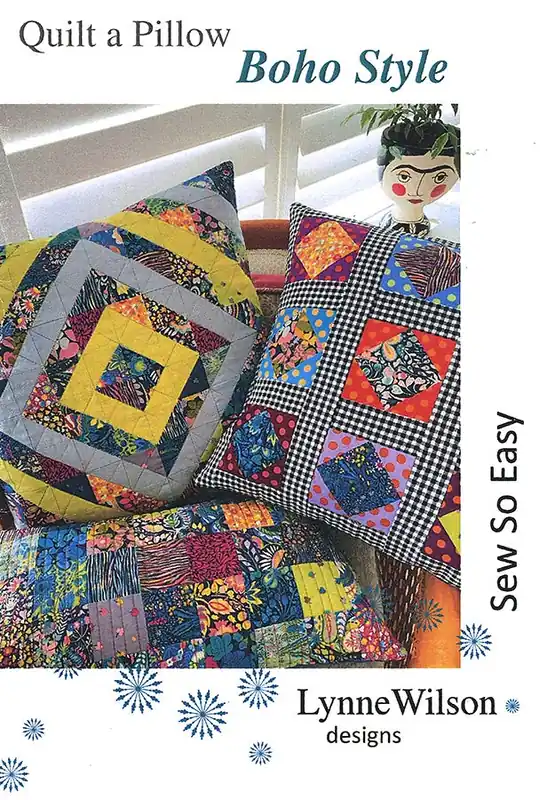 Quilt a Pillow Boho Style Pillow Pattern | Lynne Wilson Designs #LWD222 Weekend Sale