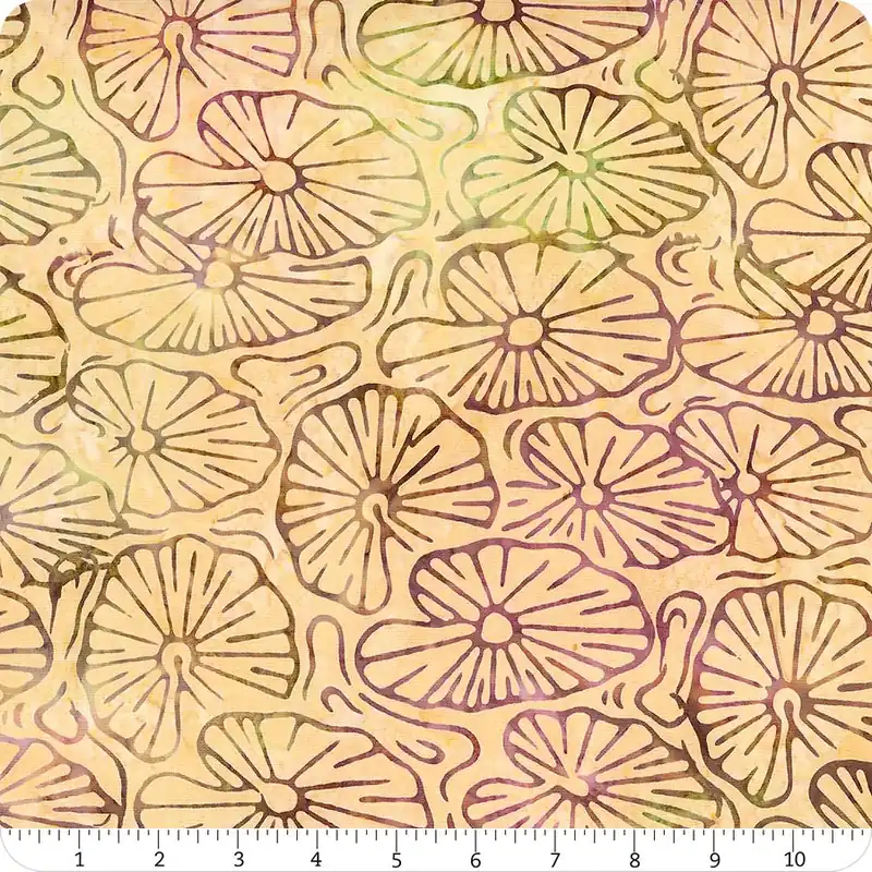 Pansy Tonga Batiks Fig Lotus Leaves Yardage | SKU# B2164-FIG Sale