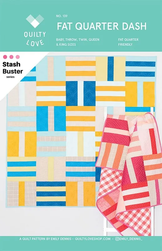 Fat Quarter Dash Quilt Pattern | Quilty Love #QLP-139 Save Now