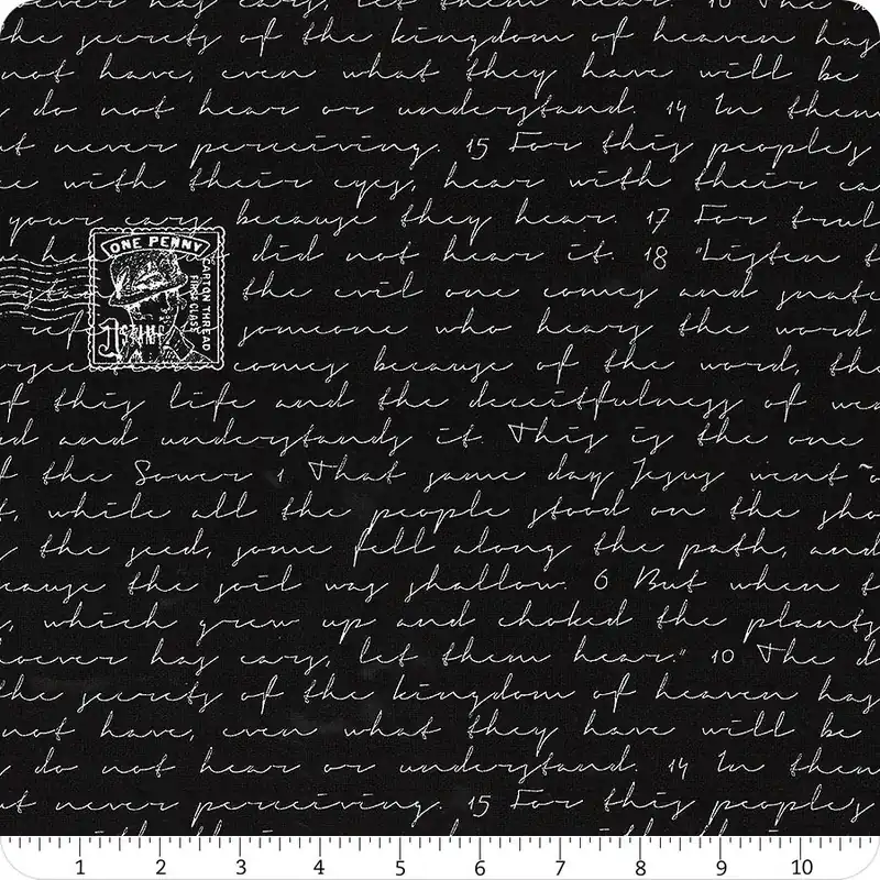 Don’t Miss Out Sew Journal Black Stitches Yardage | SKU# C13891-BLACK