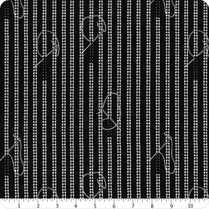 Sew Journal Black Sewer Parable Text Yardage | SKU# C13885-BLACK Super Sale