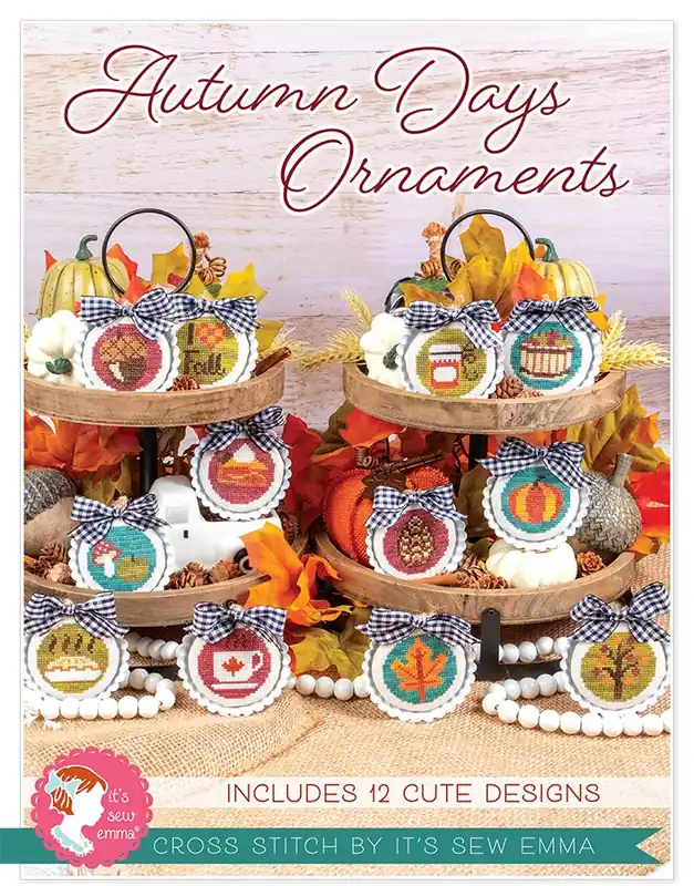 Weekend Sale Autumn Days Ornaments Cross Stitch Pattern | It's Sew Emma #ISE-4016