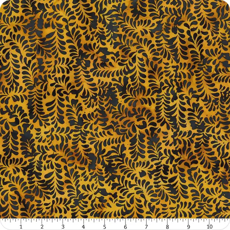 Same Day Shipping Bumble Baliscapes Batiks Gold Vines Yardage | SKU# 2482Q-X