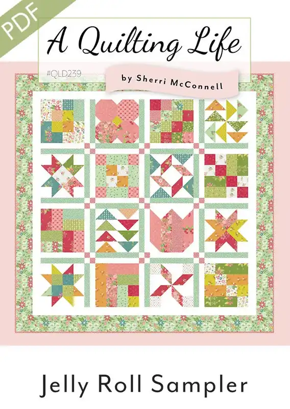 Jelly Roll Sampler Downloadable PDF Quilt Pattern | A Quilting Life Designs Bargain