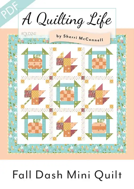 Fall Dash Mini Downloadable PDF Quilt Pattern | A Quilting Life Designs Free Delivery