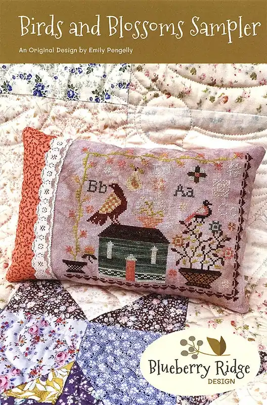 Next Day Delivery Birds and Blossoms Sampler Cross Stitch Pattern | Blueberry Ridge Design