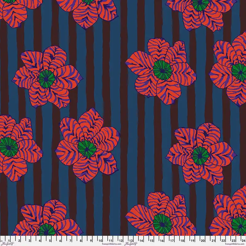 Kaffe Fassett Collective Dark Zebra Lily Yardage | SKU# PWBM091-DARK Wholesale