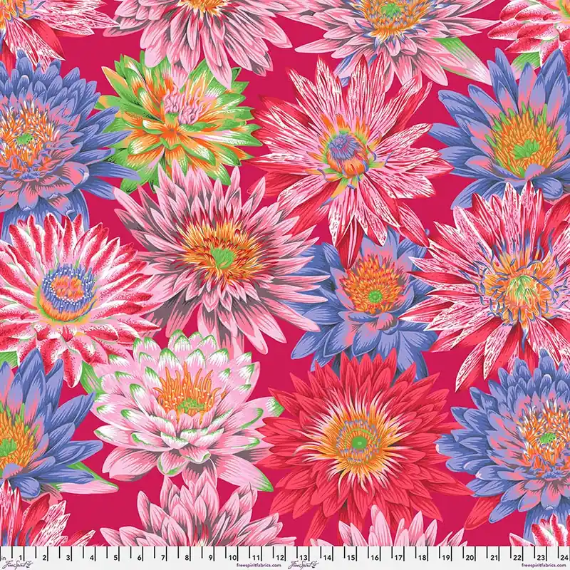 Kaffe Fassett Collective Red Tropical Water Lillies Yardage | SKU# PWPJ119-RED Premium